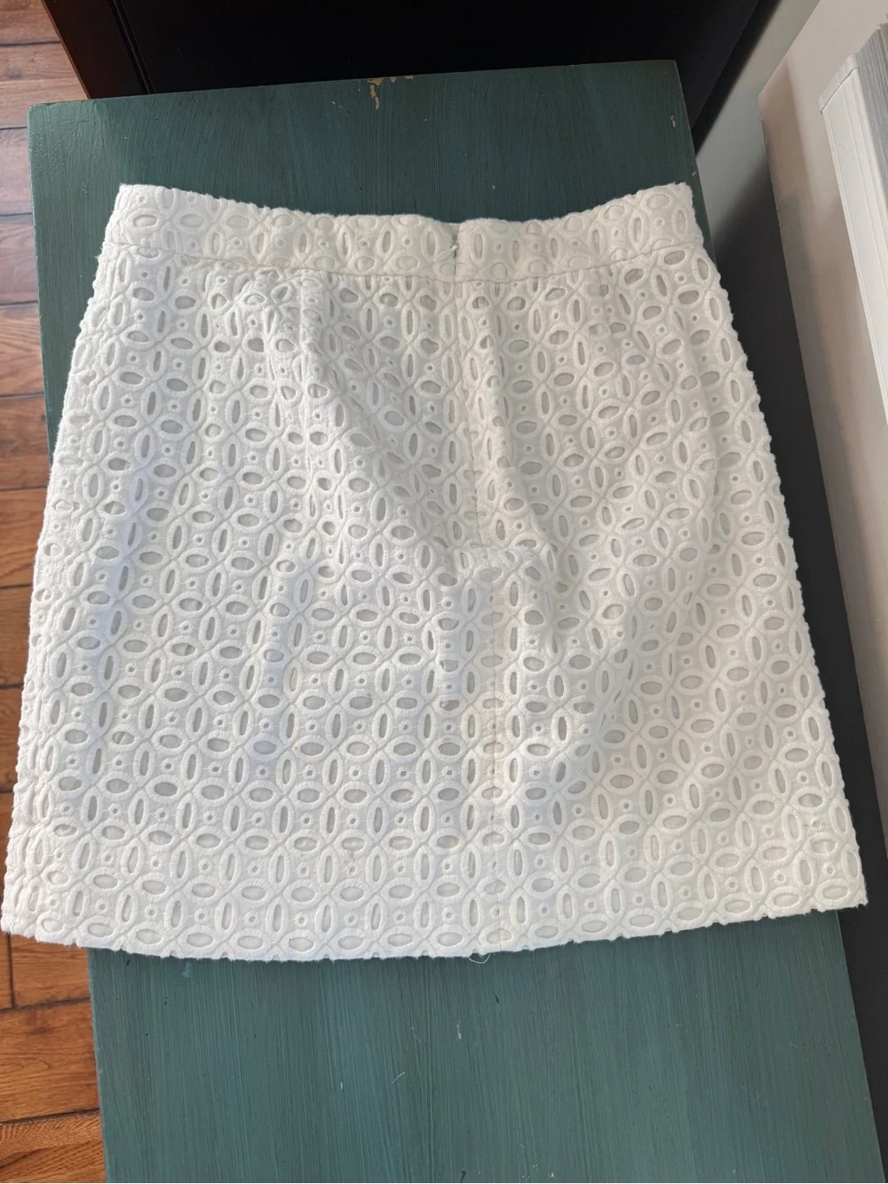 J. Crew White Eyelet Mini Skirt
